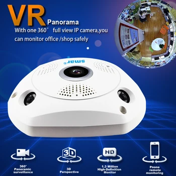 Smar HD 960P WI-fi, Belaidžių IP kamerų H. 264 Smart 360 Laipsnių Panoramines VR CCTV Saugumo kamerų, Namų Priežiūros Karšto