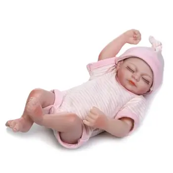 26cm Mielas Mini Dvyniai Reborn Baby Lėlės 10 Cm Pilna Silikono Naujagimiai Miega Mergaitė ir Berniukas Miega Vaikai Atostogų Dovanų