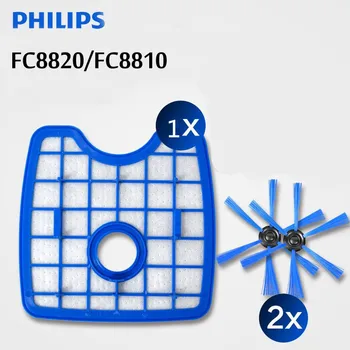 3pcs/set Dulkių Cleaner1 filtras ekranas+2round šepetėlis Philips Robotas FC8820 FC8810 FC8066 Valymo robotas priedai