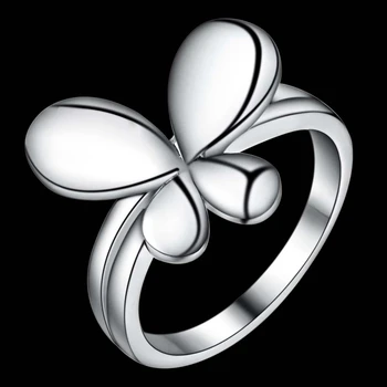 Paprastas drugelis Didmeninė 925 papuošalai sidabro padengtą žiedas ,papuošalų mados Žiedas Moterims, /QVKYQQQB TWFEDMND