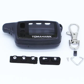 Rusų kalba TW9010 Atveju Keychain už Tomahawk TW9010 TW9020 TW9030 lcd dvipusis automobilių signalizacijos nuotolinio valdymo pultelis