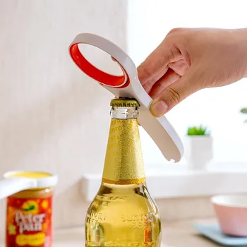 Naujas Reguliuojamo dydžio butelio atidarytuvas žiedas dizainas dangčio atidarymo instrukcija gali opener konservuotas pienas maisto virtuvės reikmenys