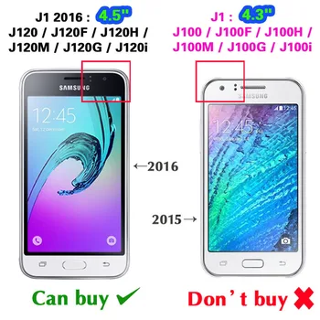 Plonas Piniginės Atveju, Samsung Galaxy J1 2016 J120 J120F J120H J120M Telefono Rankovės Maišelį, Flip Dangtelis Su Kortelės Turėtojo Verslo Piniginės