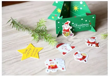 48Pcs/pak Santa Claus Linksmų Kalėdų Etiketės, Lipdukai Dekoratyviniai Lipdukai Scrapbooking 