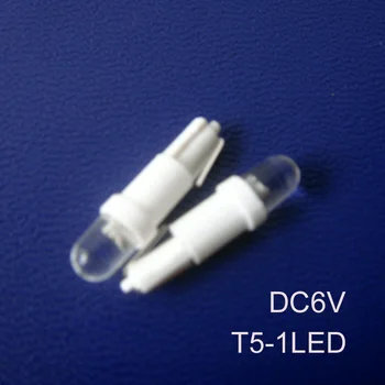 Aukštos kokybės 6 V 6.3 V T5 led dega,led w3w pleišto Įspėjamoji lemputė signalinė lemputė,Indikatorius nemokamas pristatymas 100vnt/daug