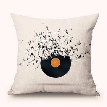 ZXZXOON Muzika Rock Ausines Dekoratyvinis mesti pagalvės užvalkalą padengti medvilnės skalbiniai aikštėje pagalvėlė padengti sofa namų 