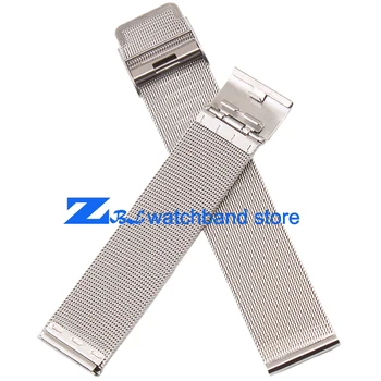 Ultra-plonas Nerūdijančio plieno Watchband Akių dirželis sidabrinė apyrankė 10mm 12mm kaip 14mm 16mm 18mm 20mm 22mm 24mm Apyrankės Žiūrėti juosta