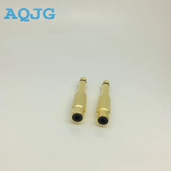 5 vnt aukso 6.35 MM adapteris jack 6.5 mm RCA vyrų ir moterų vielos jungtis 6.35 mm konverteris 6.5 mm adapteriai AQJG