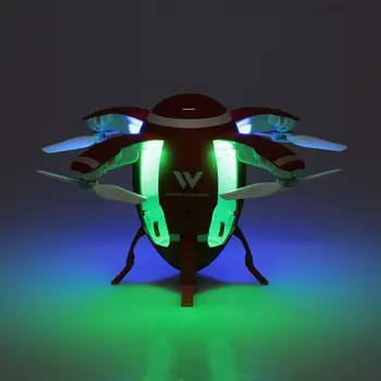Attop W5 2.4 GHz, Sulankstomas Plaukioja Kiaušinių Drone WIFI FPV Sulankstomas Selfie Drone RC Quadcopter su 0.3 MP Kamera Aukščio Laikyti 3D Salto