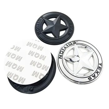 Metalo TEXAS EDITION Shield Pentagram 3D Logotipas Ženklelis Automobilio Sparno Pusėje Uodega Kūno Lipdukas, skirtas JEEP Wrangler Laisvės Grand Cherokee