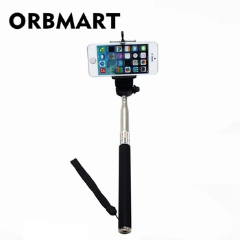 ORBMART Ištraukiamas autoportretas Selfie Nešiojamą Stick Monopodzie su išmaniuoju telefonu Reguliuojamas Telefono Laikiklis iPhone Samsung Fotoaparatas
