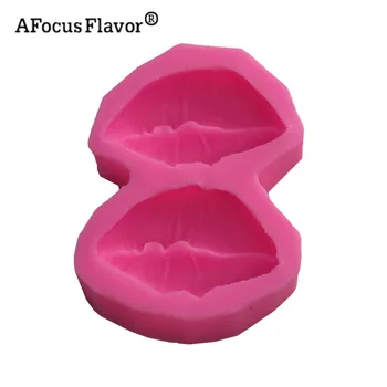 3D Raudonų Lūpų Realus Modeliavimas, Liejimo, Kepimo Dekoratyvinis Įrankiai Gumpaste Šokolado Saldainiai Molio Pelėsių Muilo Molio Silikono Formų Vestuvių Dovanos