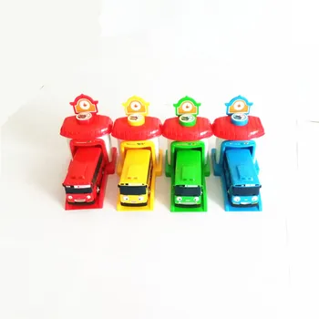 4pcs/set Masto modelis priekaištauti mažai autobusų vaikų miniatiūrinių autobusų mini plastikinių kūdikių oyuncak garažas priekaištauti priekaištauti autobusų Kalėdų dovana
