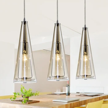 Crystal led sieniniai šviestuvai, lempos blizgesio su E14 edison lemputė šiuolaikinės priedai veltiniams, vilna lempa stiklo atspalvį, virtuvės, valgomojo apšvietimas