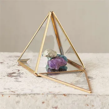 Piramidės formos Stiklo Geometrinis Terariumai, Pratybos Augalų Lauke Sodinamoji Vazonas Sultingi Paparčio Moss Bonsai Gėlių Puodą, Sodo įrankiai,