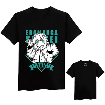 Anime Eromanga Sensei T-shirts Sagiri Izumi Cosplay Kostiumai, Vasaros Trumpos Rankovės Atsitiktinis Viršūnes Išgalvotas Marškinėliai