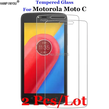 2 Vnt./Daug Motorola Moto C Grūdintas Stiklas 9H 2.5 D Premium Screen Protector Filmas Motorola Moto C 5.0