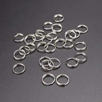 200pcs/bagHIGH quatity šuolis žiedai & split žiedai 8MM Dvigubą žiedą bronza/balta/sidabro/aukso split Žiedai, papuošalai padaryti Išvadas