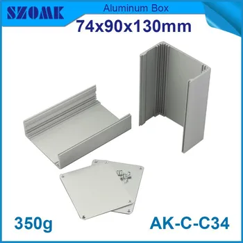 4 vnt./daug custom aliuminio dėžutė aliuminio atveju stiprintuvo, kuris tinka pcb dydis 69x80MM sidabro spalvos ir geros kokybės langelį atveju