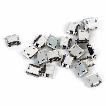 20pcs/daug Naujos Micro USB B Tipo Moterų 5 Pin SMT Krovos SMD CINKAVIMAS Lizdo Jungtis
