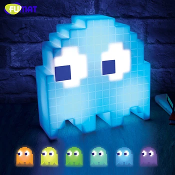 FUMAT Animacinių filmų USB Pac-man Žaidimas, Temos Spalvą Naktį Šviesos diodų (LED) Dvasios Šviesos Miegamasis, Vaikų kambarys Poilsio Namų Apdailos Naktį Žibintai