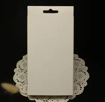 Dydis:17.5*10.5*2.5 cm,Didelės baltos spalvos kraft popieriaus mažmeninė dėžutės telefono dėklas popieriaus langelį mobiliojo telefono programinės įrangos dėžutė , telefono dėklas pakavimo dėžutė