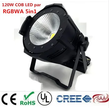 LED par 120W COB RGBWA UV 5in1/RGBW 4in1/RGB 3in1/ Šilta Balta Šalta balta UV LED Par Par64 led prožektorius dj šviesos Dmx kontrolės