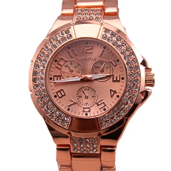 Relogio Moterų Laikrodžiai Aukščiausios Kokybės Metalų Lydinio, Dirželis Ponios Elegantiškas Laikrodis Prabangūs Krištolo Vyrų darbo Kalendorius Kvarco Žiūrėti