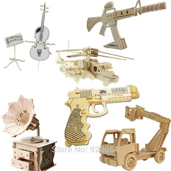 Muzikos Instrumentai/Karinis 3d puzzle dėlionės Pastato Vaikai Puzzle Žaislas Mokymosi Abėcėlės Puzzle Žaidimas Ikimokyklinio amžiaus Vaikams, vaikų žaislų