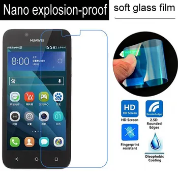 Niekada neveikia Minkšta Stiklo Nano Sprogimo įrodymus, Screen Protector Apsauginė Lcd Plėvelė Huawei Y3 Y5 II 2 Y3II Y5II Ascend Y5 Y560