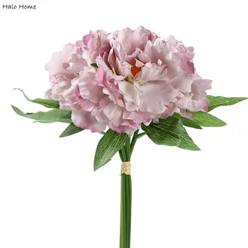 1 Krūva Šilko Dirbtinių Gėlių Violetinė Bijūnas, Sodo Namų viešose vietose Šalis Vestuvių Šventės Dekoras