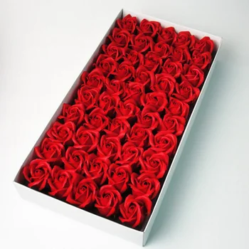 50PCS/Box Dirbtinės Gėlės Scrapbooking Rožių Muilas Gėlių Galvos 