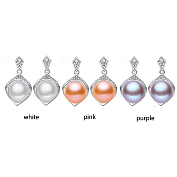 YIKALAISI 2017 nauja 8-9mm AAAA natūralių gėlavandenių perlų auskarai papuošalai moterims, 925 sterlingas sidabro papuošalai pearl moterims
