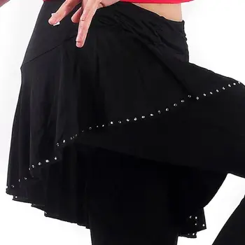 Plius Dydis Moterų Lotynų Šokių Kelnes Praktikos Dancewear Aikštės Šokių Culottes M. Naujos Atvykimo Šiltas Ilgas Pantskirt Suknelė