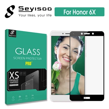 Originalus Seyisoo Prekės Pilnas draudimas 2.5 D Screen Protector, Grūdintas Stiklas Huawei Honor 6X Garbę 6 X Honor6x Grūdinto stiklo Plėvelės