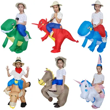 Vaikai Pripučiami Dinozaurų Vienaragis Gyvūnų Halloween Carnival 