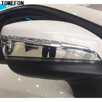 TOMEFON 4pcs ABS Chrome Priedai, Išoriniai Automobilio galinio vaizdo Veidrodėlio Dangtelį Apdailos Juostele Automobilių Optikos Dėl Mazda CX-5 CX5 2017 2018