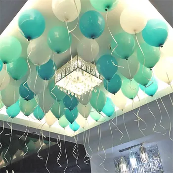 100vnt/daug Vestuvių Dekoravimas Balionais 10Inch 1.5 g Tiffany Mėlyna Latekso Balionas Pripučiamas Oro Kamuolys Gimtadienio Ballon Prekes