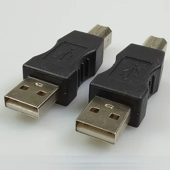 10vnt/daug USB 2.0 A-Type Male Kištuko į USB B-type Male Jungtis USB A-B M/M Jungtis Adapteris USB Keitiklis TURTINGAS TECH