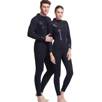 DIVE&SAIL 3MM Neopreno Wetsuit Vyrų Nardymo Kostiumas Moterims Banglenčių maudymosi kostiumėlį Šlapias Kostiumas Plaukimo Kostiumas ilgomis Rankovėmis Naršyti Visas Kostiumas