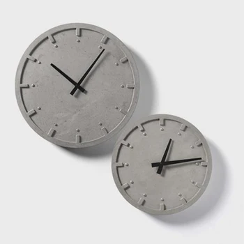 Kūrybinė asmenybė šiuolaikinės minimalistinės erdvinis geometrinis tekstūros paramos betono laikrodis silikono formos