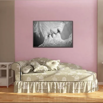 Namų DecorArt Vandeniui atsparus Rašalas Abstrakčios Tapybos Mėgėjams Kiss Nuotrauka Atspausdinta Drobė Miegamojo, Biuro Hotel HD Išspausdintas Plakatas