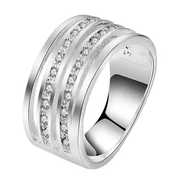 AR327 Nemokamas Pristatymas Didmeninė sidabro žiedai, 925 mados sidabro padengtą papuošalai Aukštos Qulity inkrustacijos Bijouterie Cirkonis Akmuo Žiedai