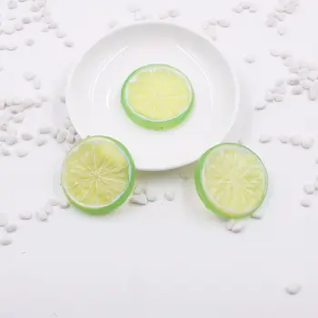 2 vnt. / daug mini modeliavimo citrinos griežinėliai super mažas putų plastiko dirbtinius vaisių netikras modelis dalis virtuvės vestuvių dekoras