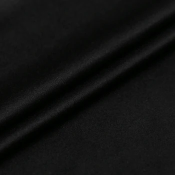 Karšto pardavimo High-end trumpas, švelnus kašmyro vilnos audinio sluoksnį Klasikinis gryna juoda bauda audiniai tissu as metrų šviesus audinys 