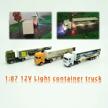 12V Led HO 1:87 stilius lydinio modelis lengvųjų automobilių, Sunkvežimių konteinerių architeture priėmimo modelis