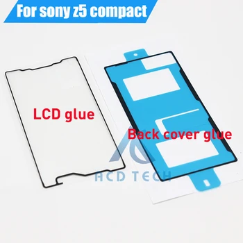 Dower Mane Priekiniai LCD Atgal Padengti Vandeniui Klijai, Pilnas Komplektas Juosta Lipdukas SONY Xperia Z5 Kompaktiškas E5803 E5823 Z5mini Z5C