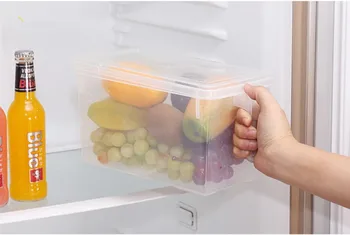 1PC Naują Šaldytuvą Maisto produktų Laikymo Kasetė su Rankena skaidraus Plastiko Grūdų Saugojimo Dėžutės Laikymo Vaisių ir Daržovių LF 139