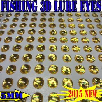2016hot žvejybos 3d suvilioti akis vientisos spalvos žuvies akis dydis:5MM kiekis:400pcs/daug