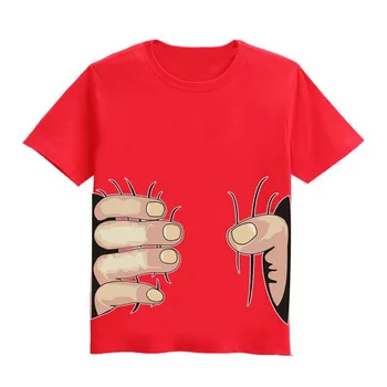 Mada Vaikams Drabužių trumpomis Rankovėmis Kūdikių Berniukų Marškiniai 3D Hand Marškinėliai Vaikams Animacinių filmų Topai Tees ZY041
